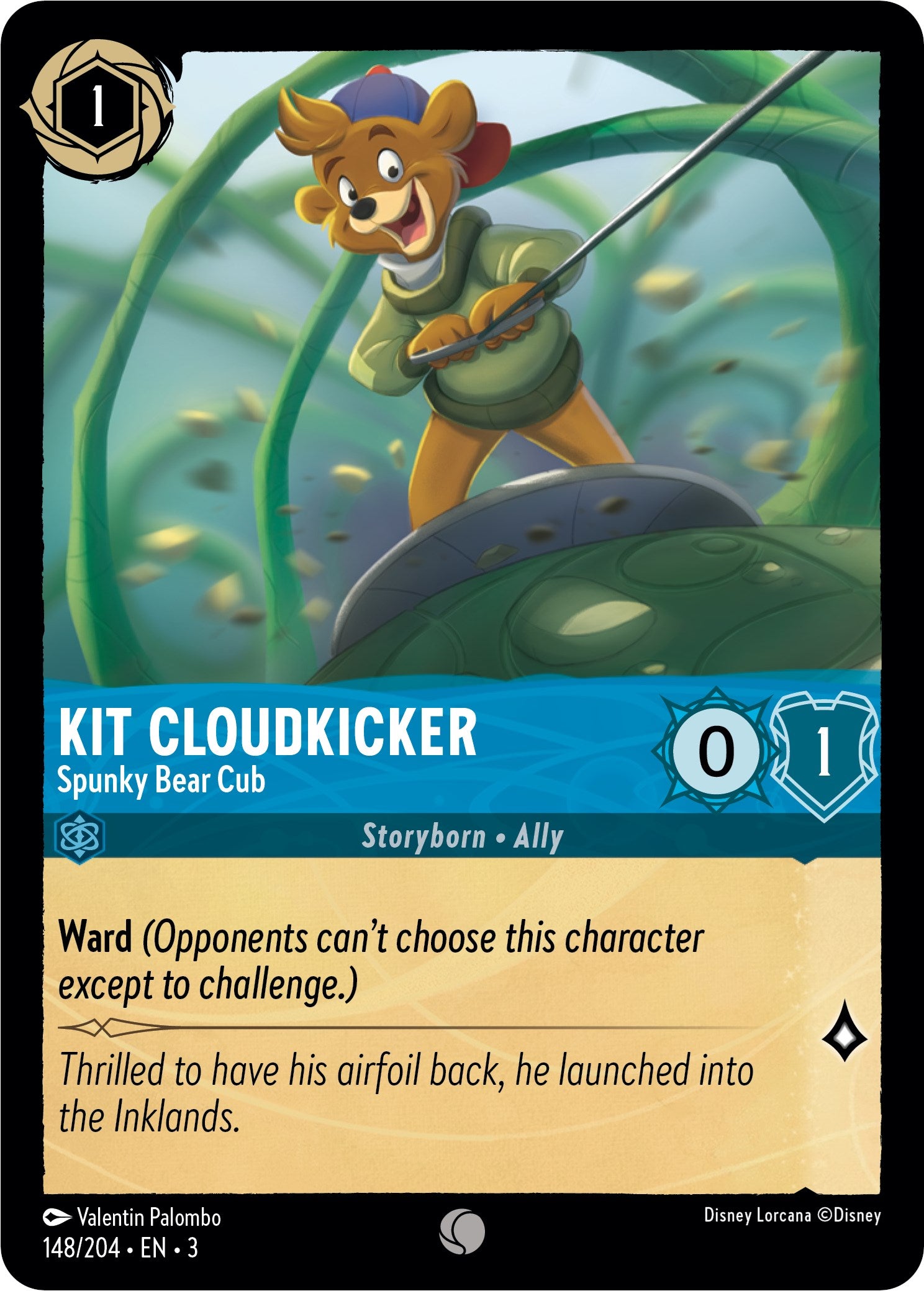 Kit Cloudkicker - Spunky Bear Cub (148/204) [Into the Inklands] | Arkham Games and Comics