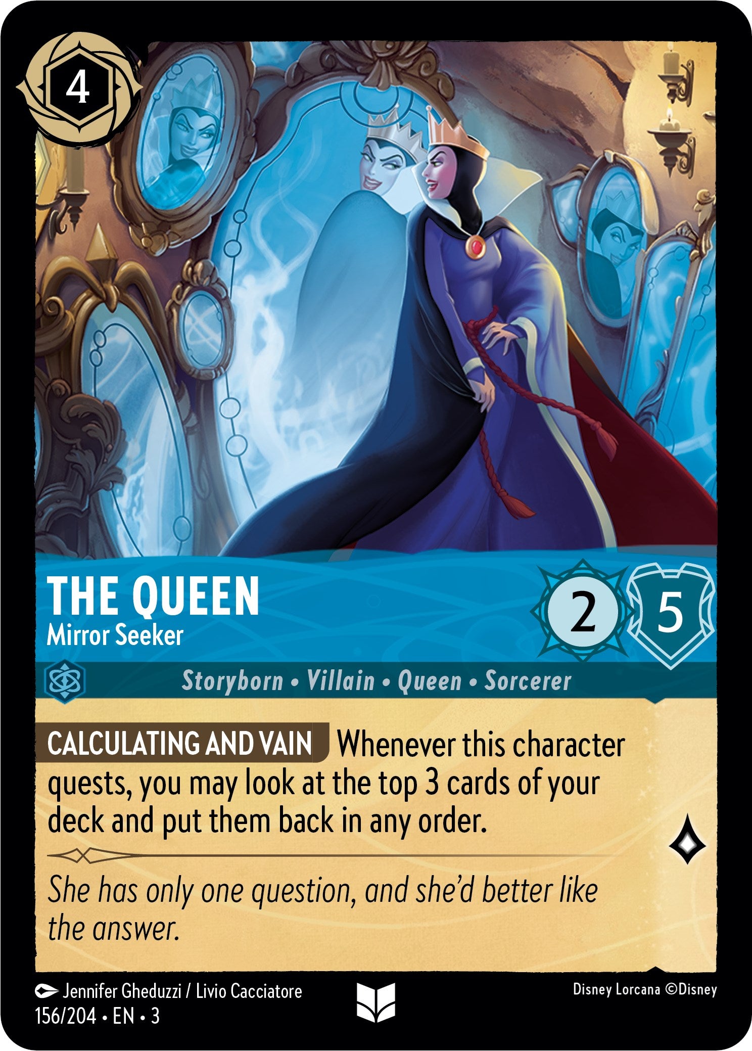 The Queen - Mirror Seeker (156/204) [Into the Inklands] | Arkham Games and Comics