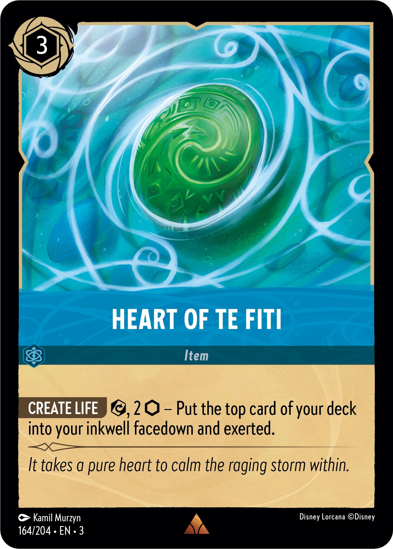 Heart of Te Fiti (164//204) [Into the Inklands] | Arkham Games and Comics