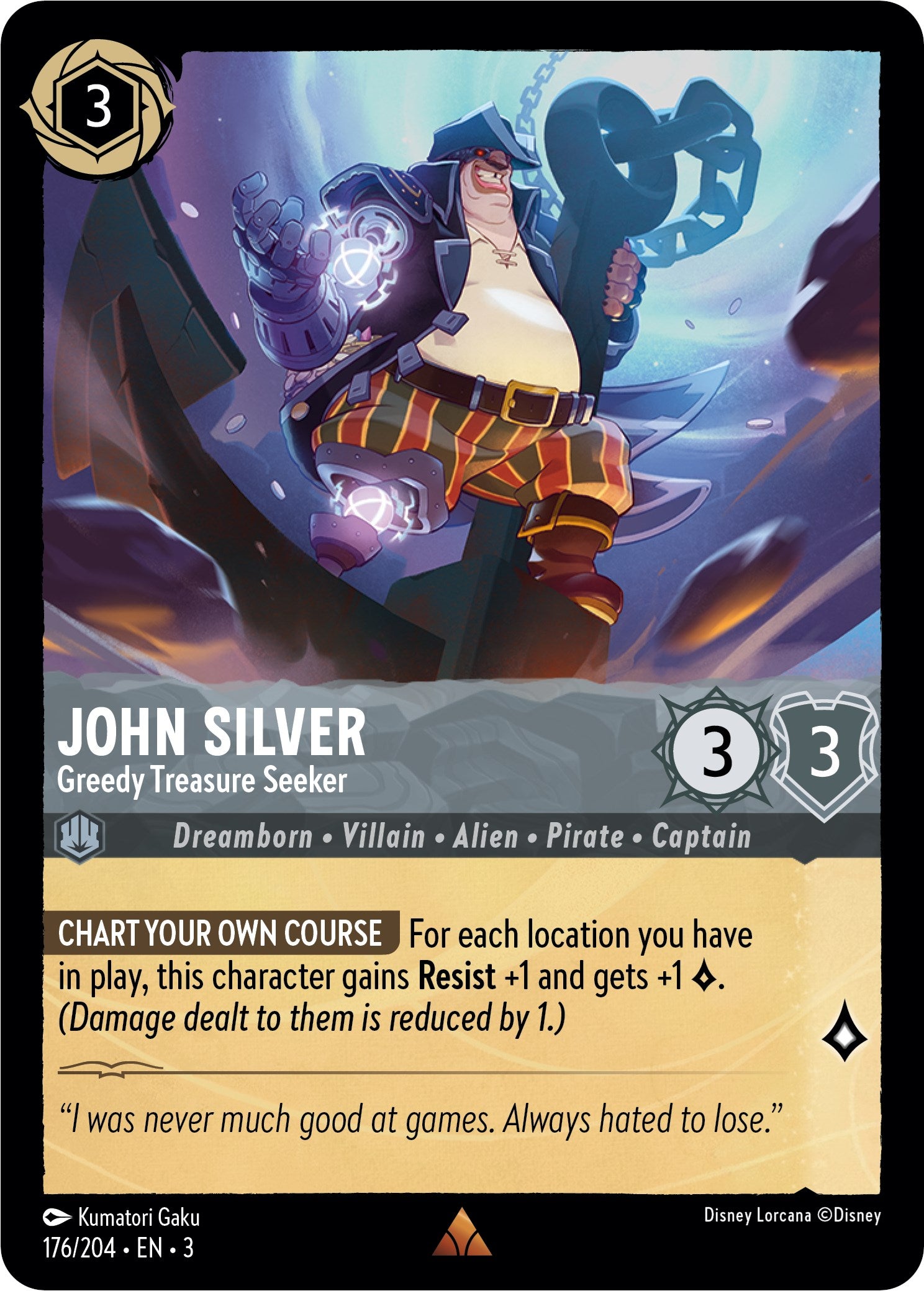 John Silver - Greedy Treasure Seeker (176/204) [Into the Inklands] | Arkham Games and Comics