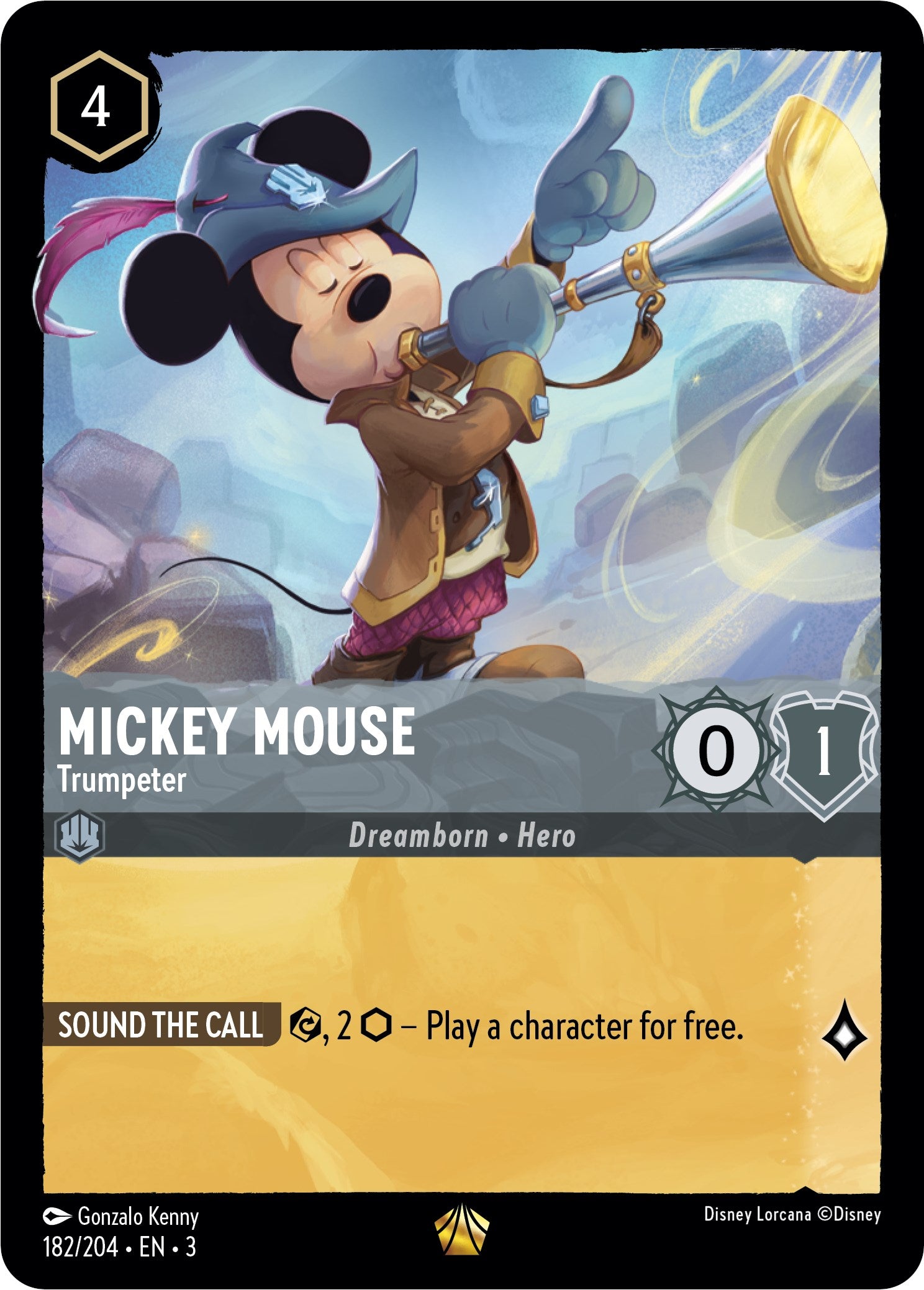 Mickey Mouse -Trumpeter (182/204) [Into the Inklands] | Arkham Games and Comics