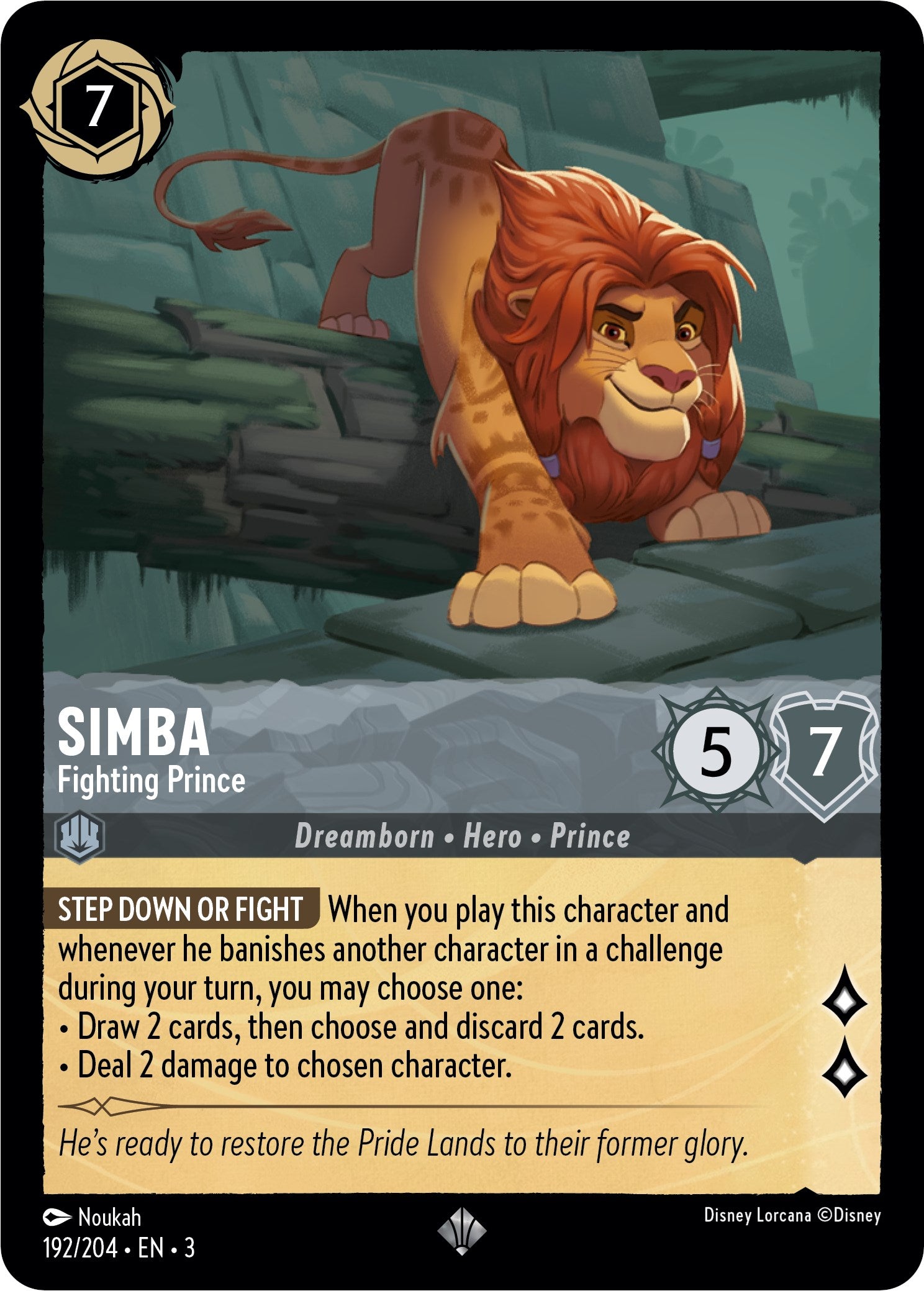 Simba - Fighting Prince (192/204) [Into the Inklands] | Arkham Games and Comics