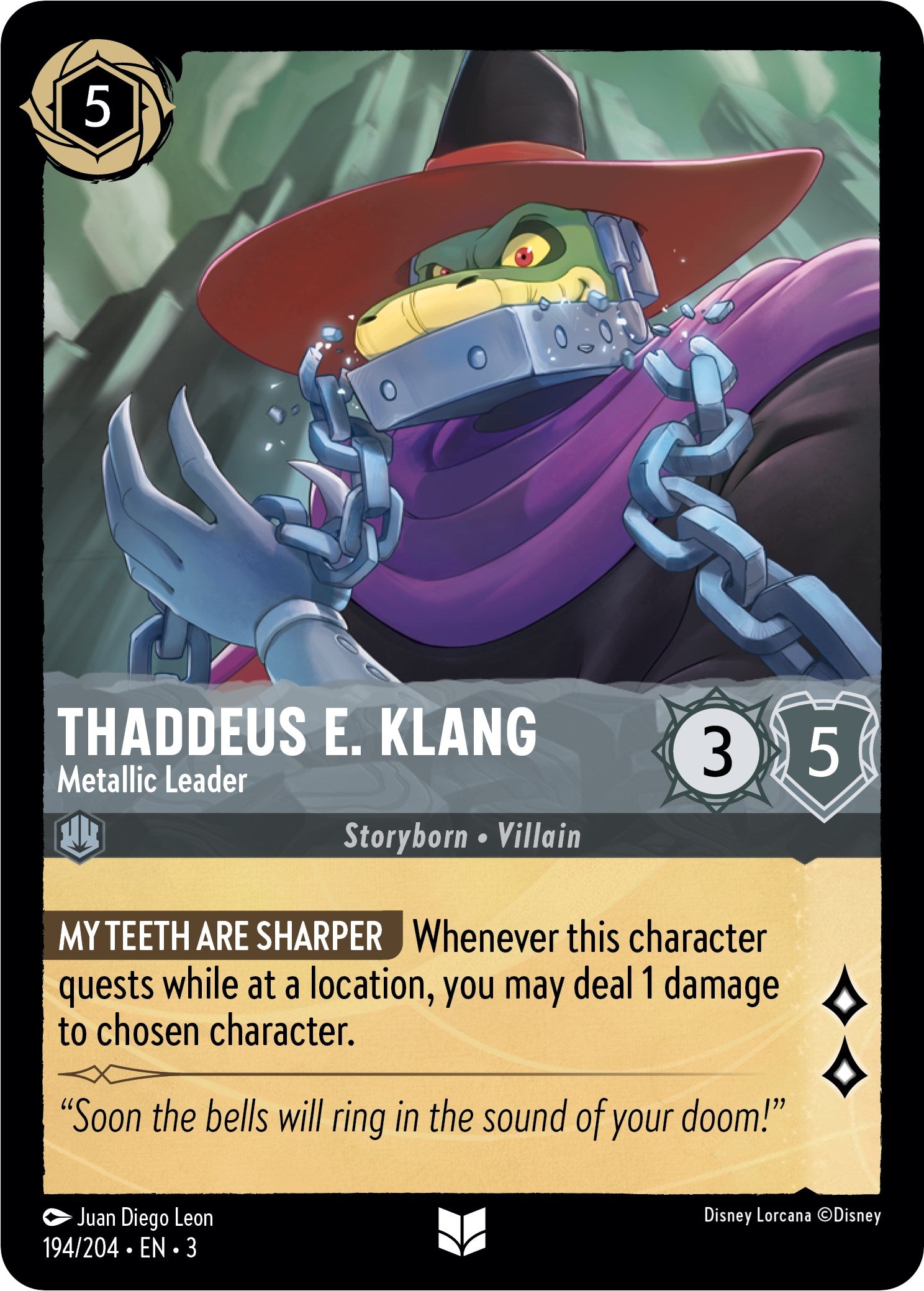 Thaddeus E. Klang - Metallic Leader (194/204) [Into the Inklands] | Arkham Games and Comics