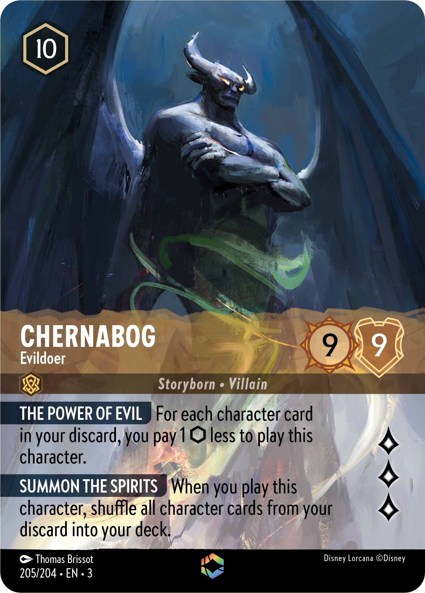 Chernabog - Evildoer (Alternate Art) (205/204) [Into the Inklands] | Arkham Games and Comics