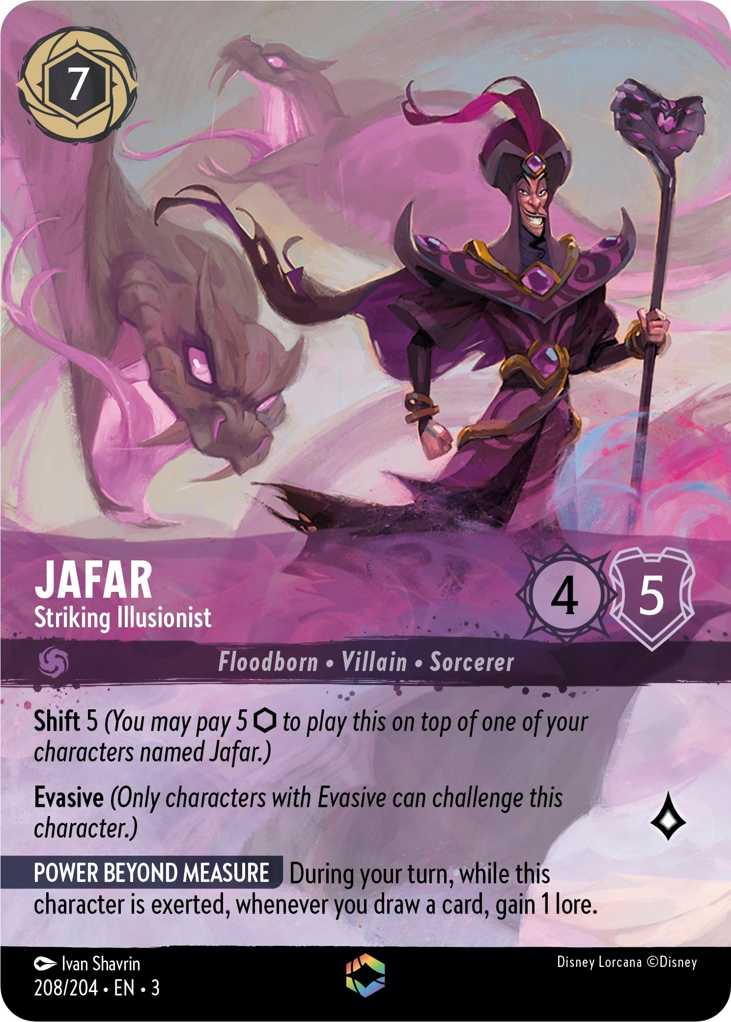 Jafar - Striking Illusionist (Alternate Art) (208/204) [Into the Inklands] | Arkham Games and Comics