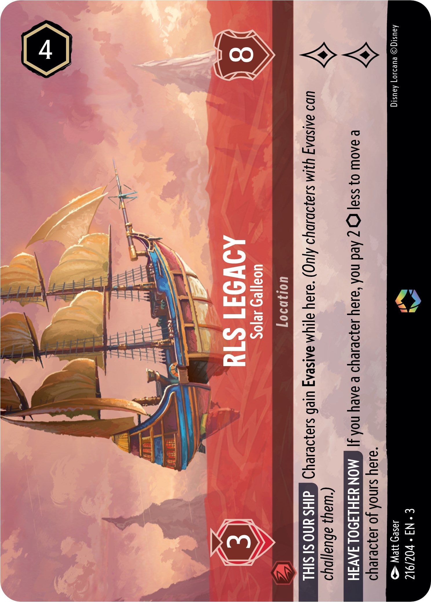 RLS Legacy - Solar Galleon (Alternate Art) (216/204) [Into the Inklands] | Arkham Games and Comics