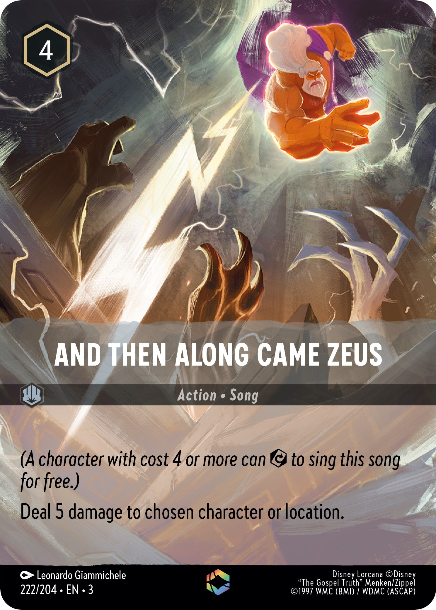 And Then Along Came Zeus (Alternate Art) (222/204) [Into the Inklands] | Arkham Games and Comics