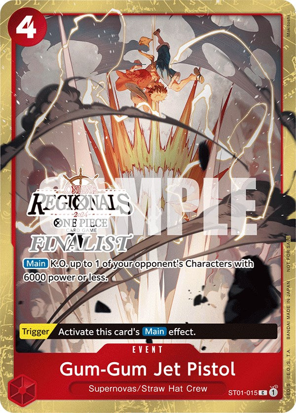 Gum-Gum Jet Pistol (Online Regional 2024) [Finalist] [One Piece Promotion Cards] | Arkham Games and Comics