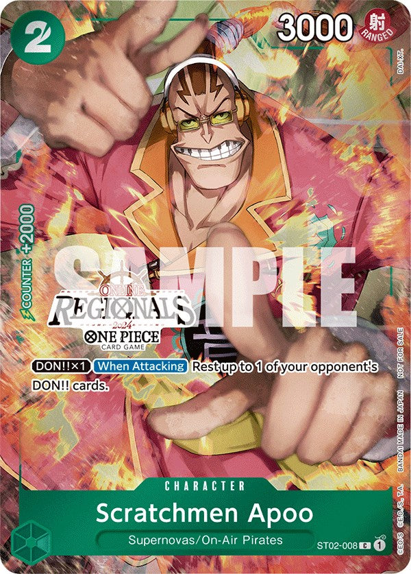 Scratchmen Apoo (Online Regional 2024) [Participant] [One Piece Promotion Cards] | Arkham Games and Comics