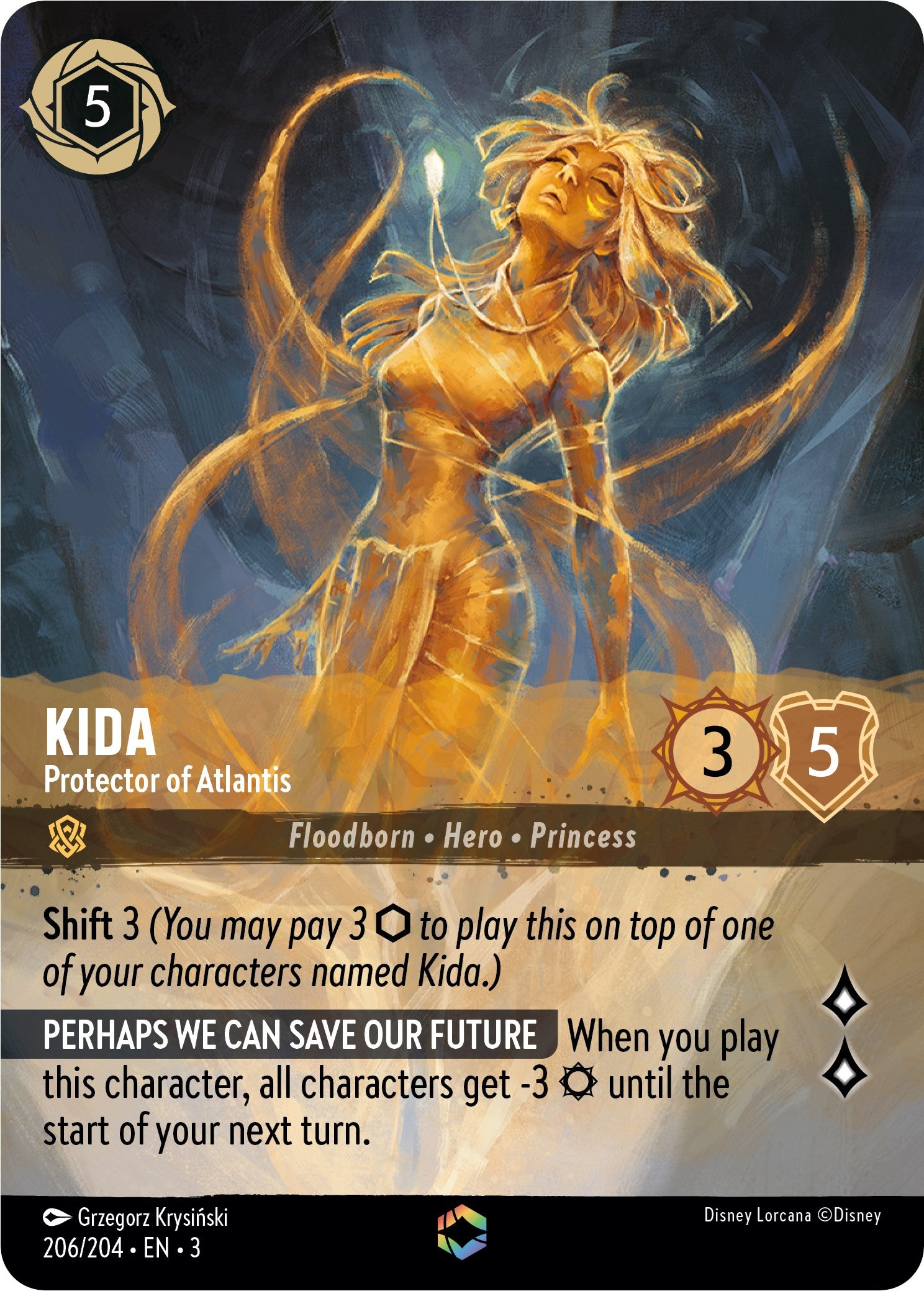 Kida - Protector of Atlantis (Alternate Art) (206/204) [Into the Inklands] | Arkham Games and Comics