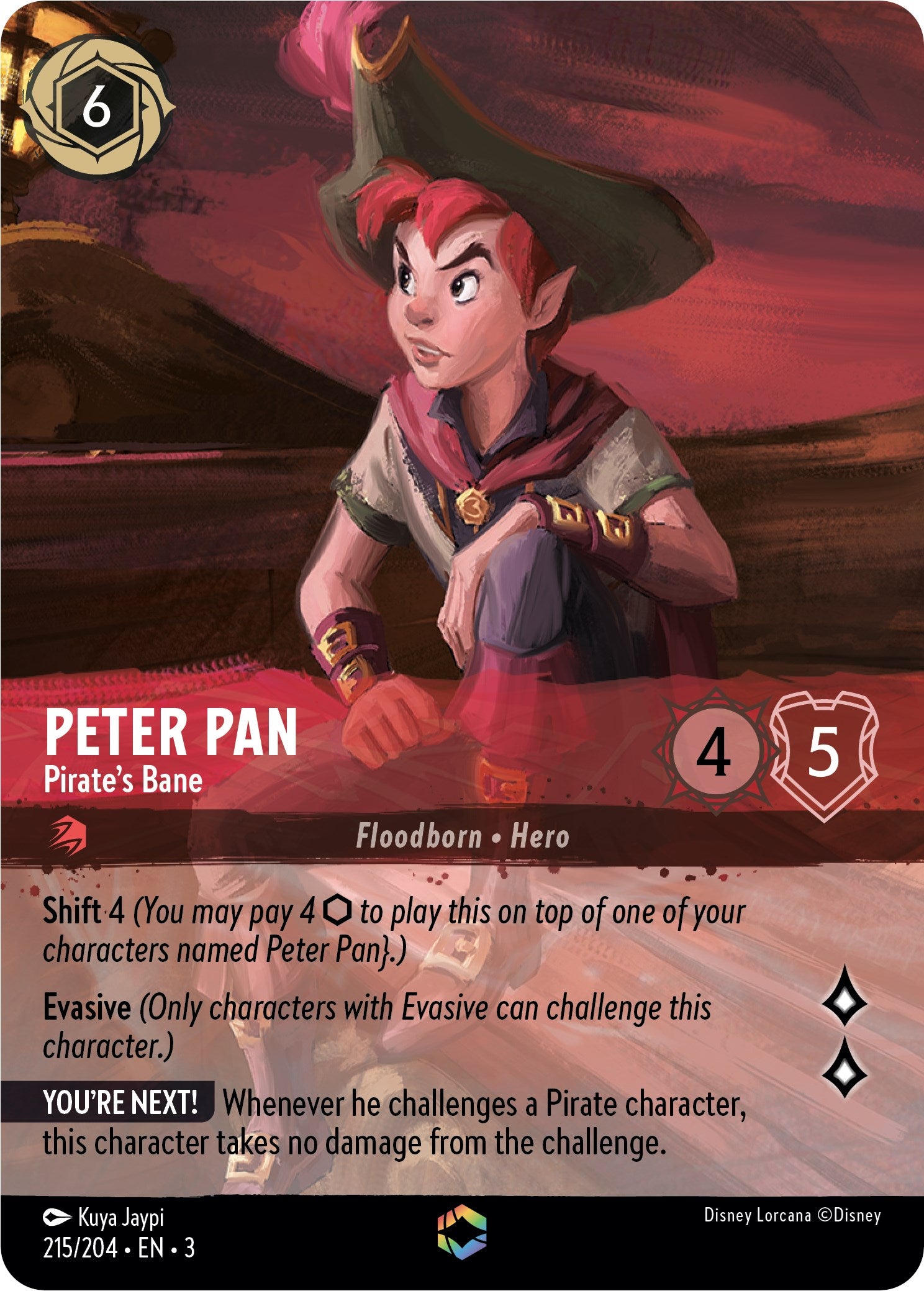 Peter Pan - Pirate's Bane (Alternate Art) (215/204) [Into the Inklands] | Arkham Games and Comics