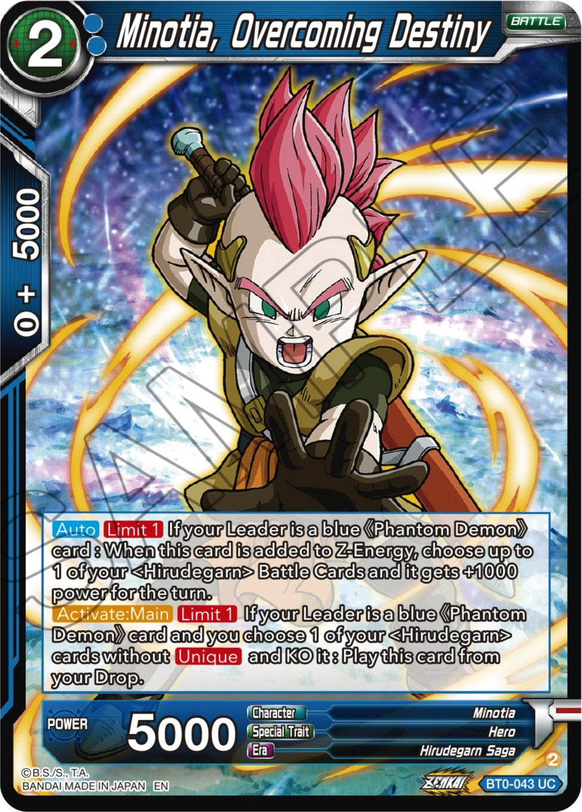 Minotia, Overcoming Destiny (BT24-043) [Beyond Generations] | Arkham Games and Comics