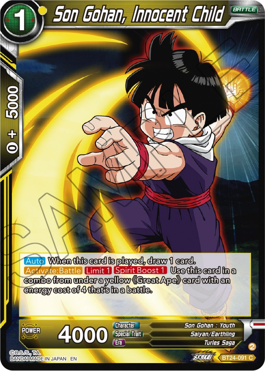 Son Gohan, Innocent Child (BT24-091) [Beyond Generations] | Arkham Games and Comics