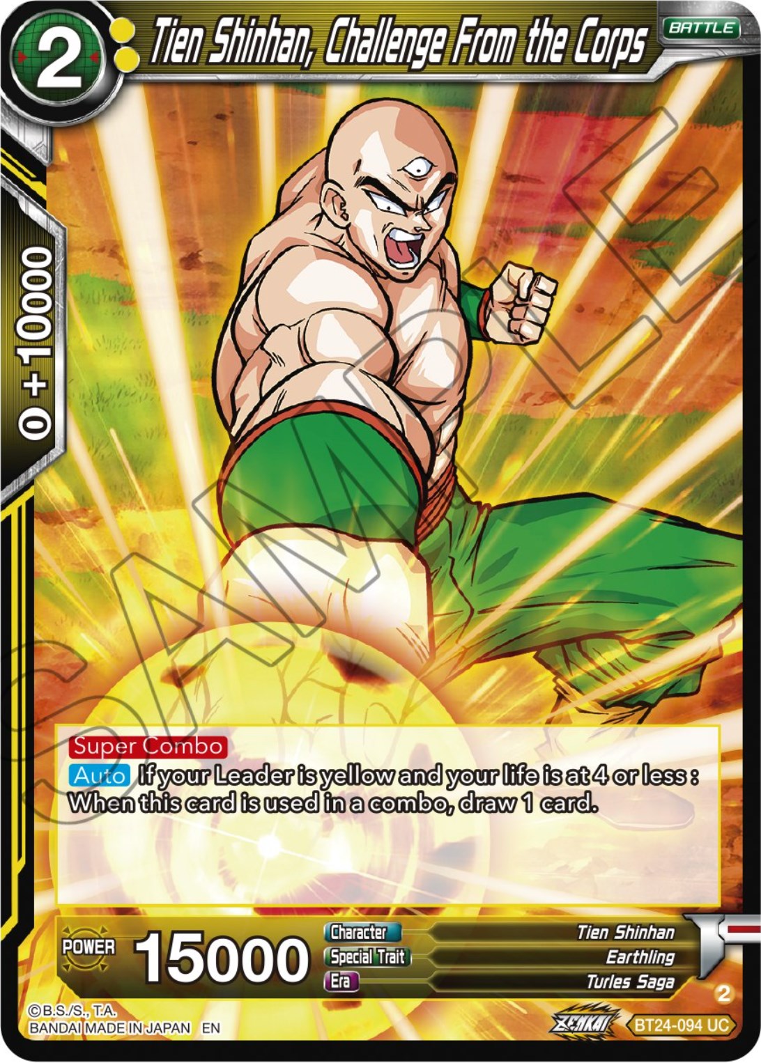 Tien Shinhan, Challenge From the Corps (BT24-094) [Beyond Generations] | Arkham Games and Comics