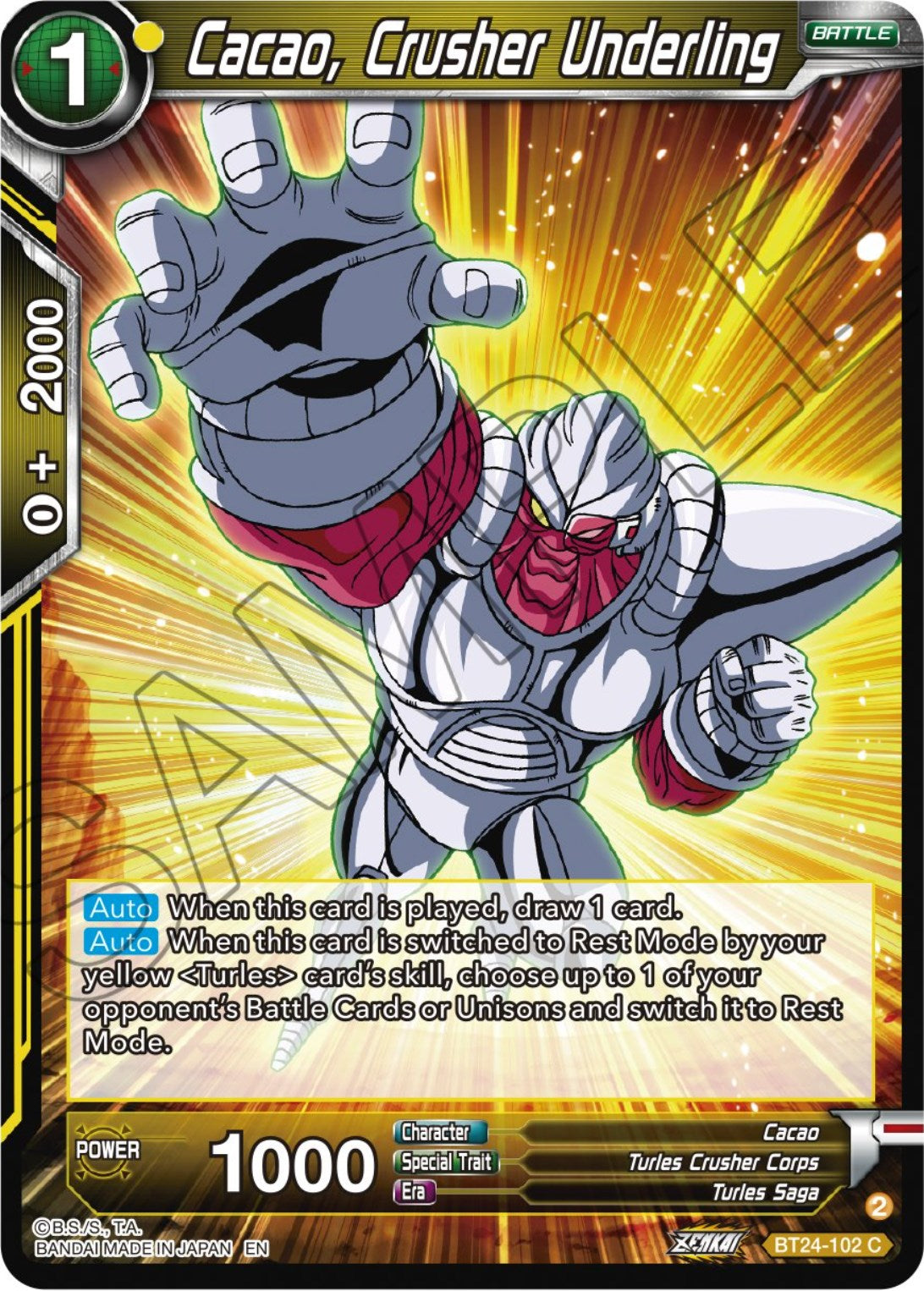 Cacao, Crusher Underling (BT24-102) [Beyond Generations] | Arkham Games and Comics