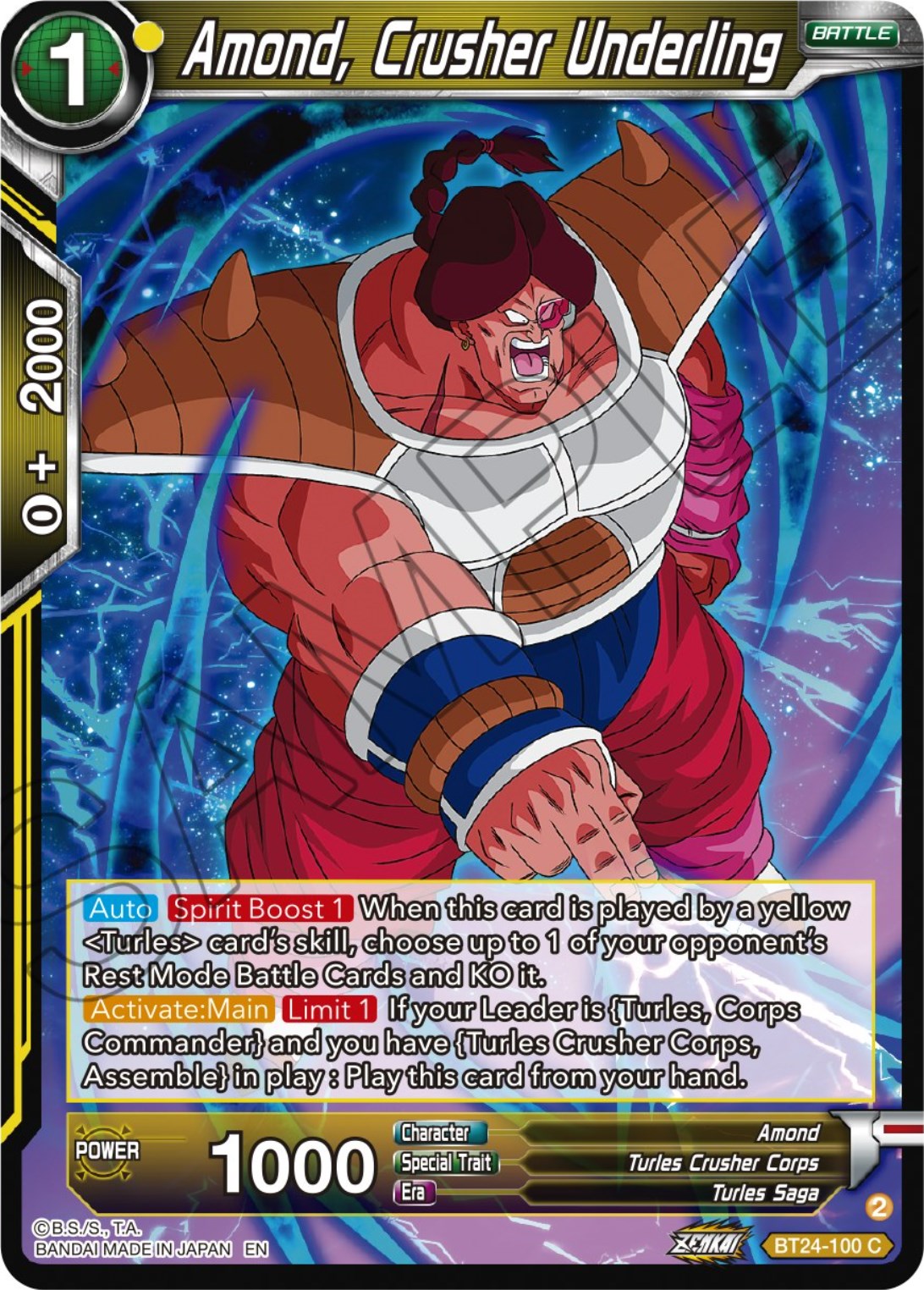 Amond, Crusher Underling (BT24-100) [Beyond Generations] | Arkham Games and Comics