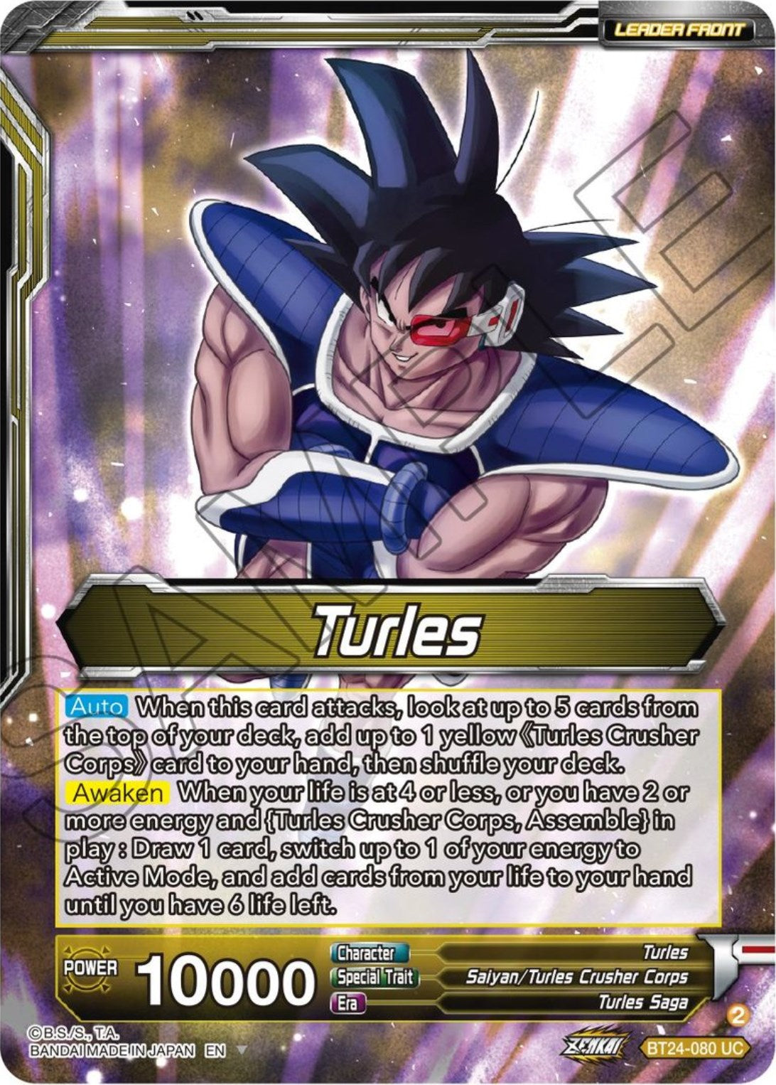 Turles // Turles, Corps Commander (BT24-080) [Beyond Generations] | Arkham Games and Comics