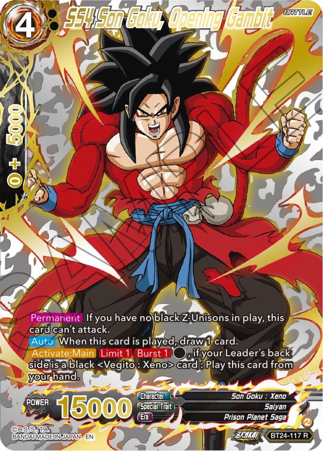 SS4 Son Goku, Opening Gambit (Collector Booster) (BT24-117) [Beyond Generations] | Arkham Games and Comics