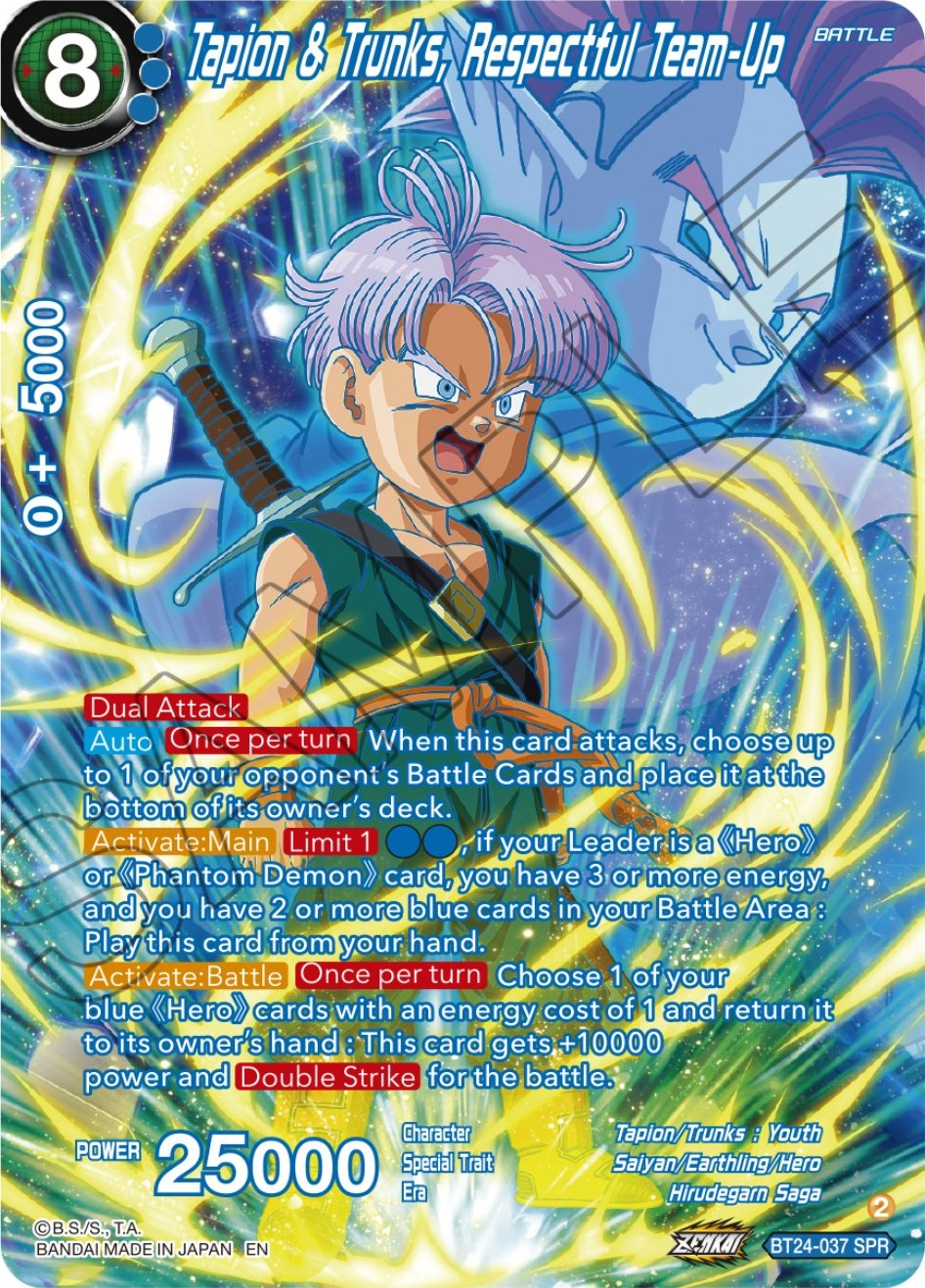 Tapin & Trunks, Respectful Team-Up (SPR) (BT24-037) [Beyond Generations] | Arkham Games and Comics