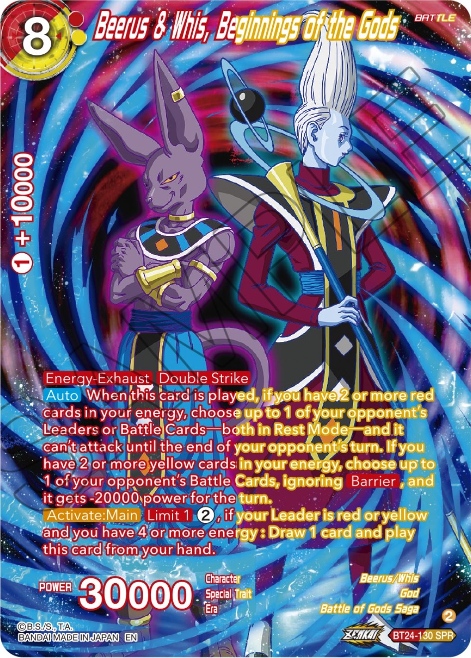 Beerus & Whis, Beginnings of the Gods (SPR) (BT24-130) [Beyond Generations] | Arkham Games and Comics