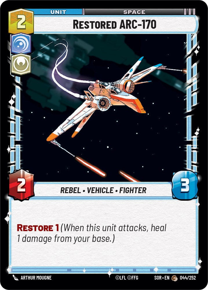 Restored ARC-170 (044/252) [Spark of Rebellion] | Arkham Games and Comics