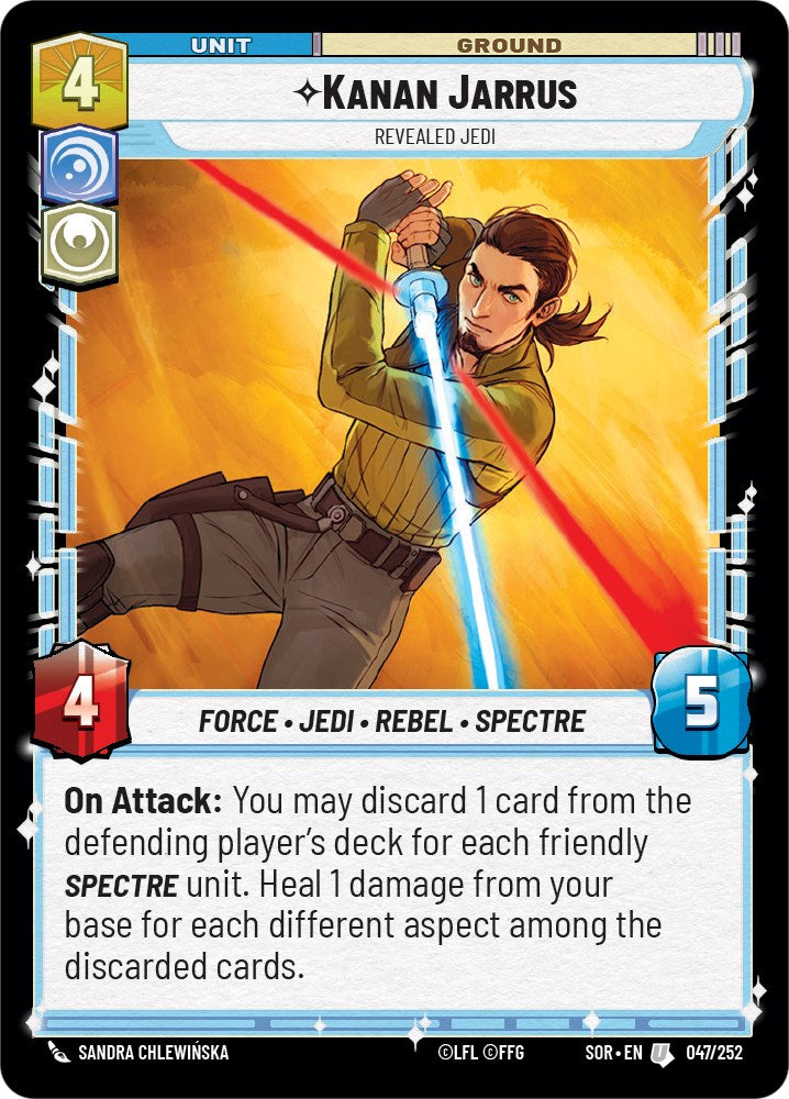 Kanan Jarrus - Revealed Jedi (047/252) [Spark of Rebellion] | Arkham Games and Comics