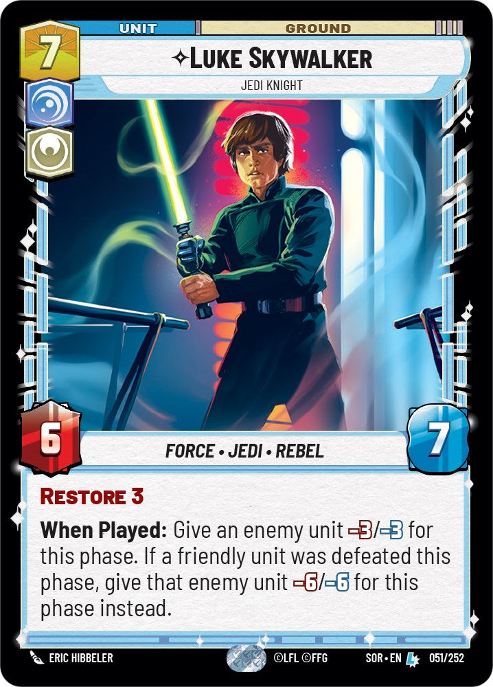 Luke Skywalker - Jedi Knight (051/252) [Spark of Rebellion] | Arkham Games and Comics