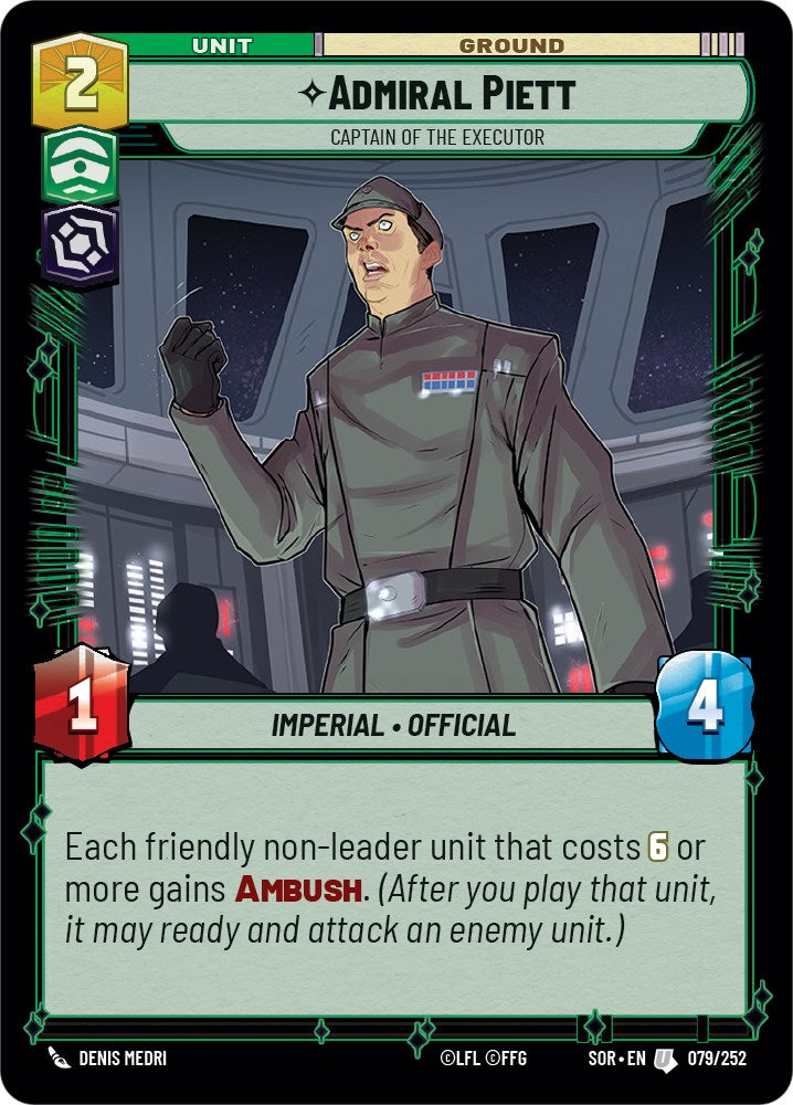Admiral Piett - Captain of the Executor (079/252) [Spark of Rebellion] | Arkham Games and Comics