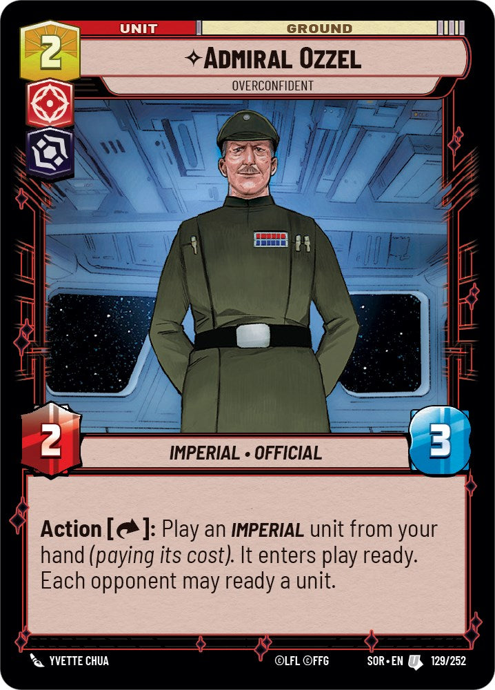 Admiral Ozzel - Overconfident (129/252) [Spark of Rebellion] | Arkham Games and Comics