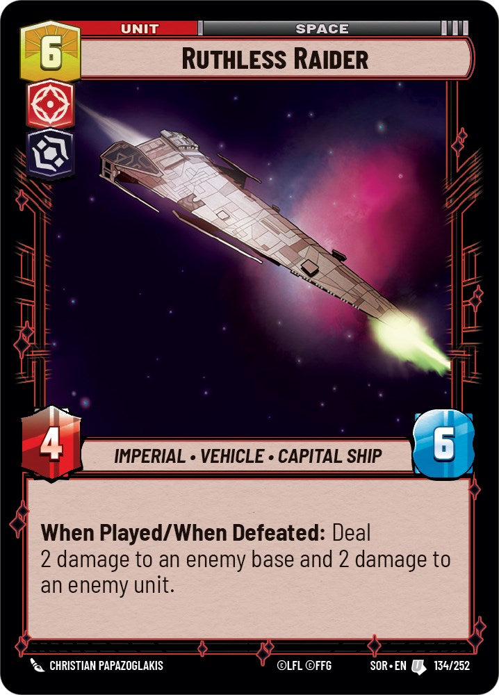 Ruthless Raider (134/252) [Spark of Rebellion] | Arkham Games and Comics