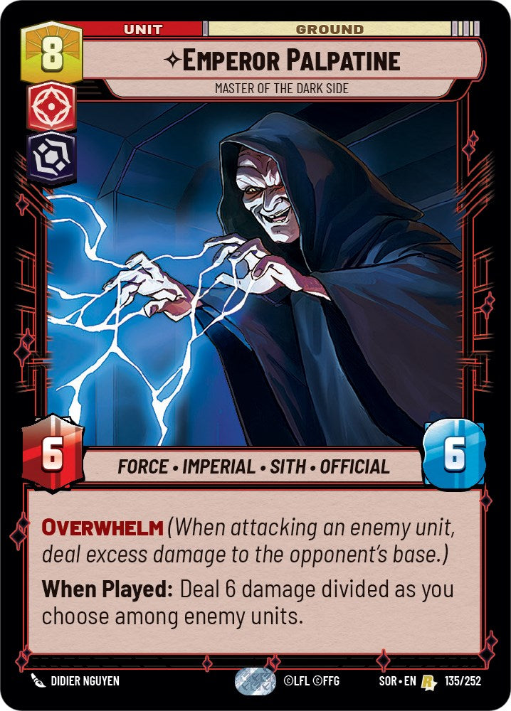 Emperor Palpatine - Master of the Dark Side (135/252) [Spark of Rebellion] | Arkham Games and Comics