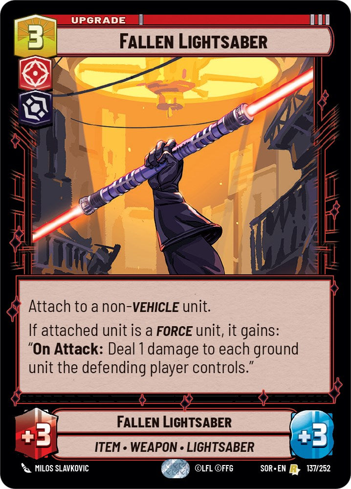 Fallen Lightsaber (137/252) [Spark of Rebellion] | Arkham Games and Comics