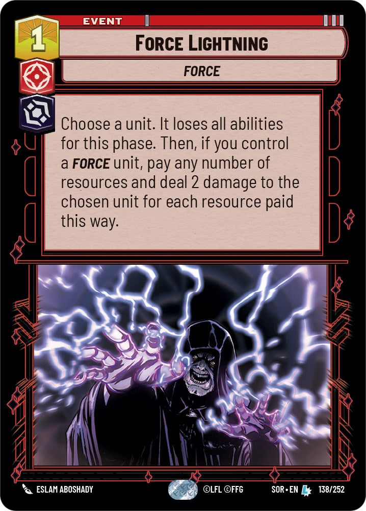 Force Lightning (138/252) [Spark of Rebellion] | Arkham Games and Comics