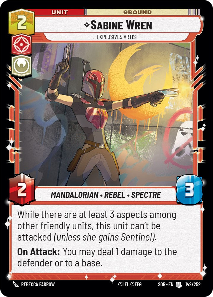 Sabine Wren - Explosives Artist (142/252) [Spark of Rebellion] | Arkham Games and Comics