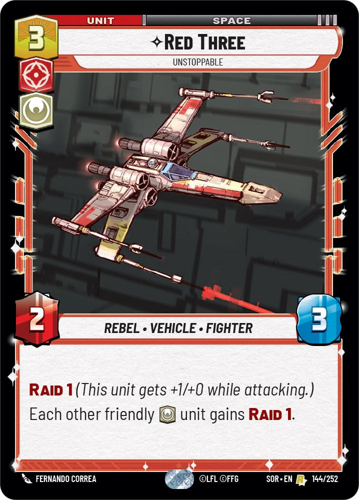 Red Three - Unstoppable (144/252) [Spark of Rebellion] | Arkham Games and Comics
