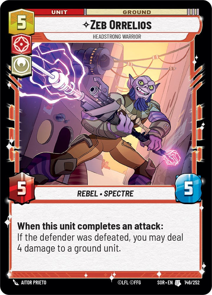 Zeb Orrelios - Headstrong Warrior (146/252) [Spark of Rebellion] | Arkham Games and Comics