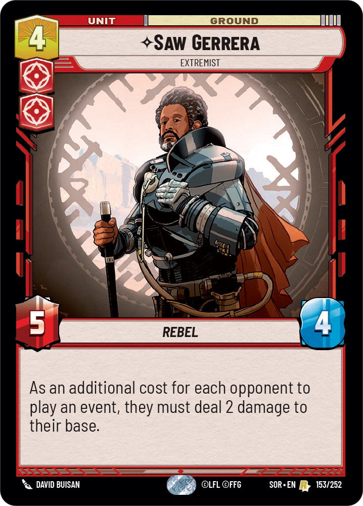 Saw Gerrera - Extremist (153/252) [Spark of Rebellion] | Arkham Games and Comics