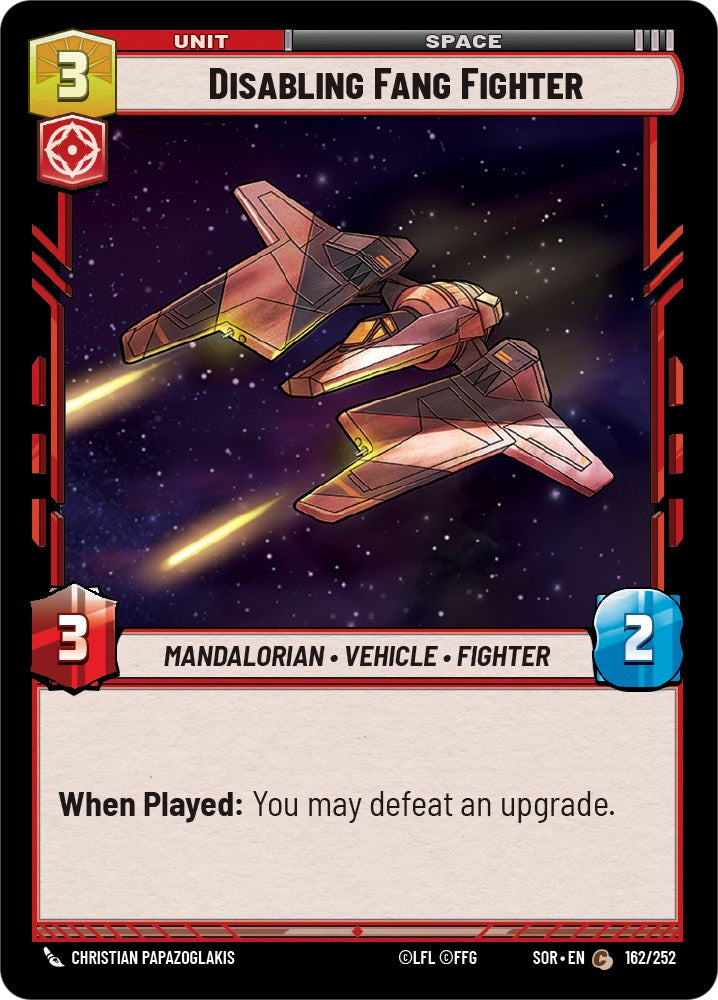 Disabling Fang Fighter (162/252) [Spark of Rebellion] | Arkham Games and Comics