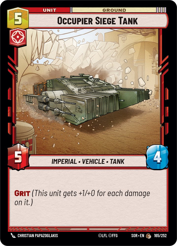 Occupier Siege Tank (165/252) [Spark of Rebellion] | Arkham Games and Comics