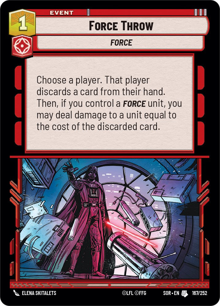 Force Throw (167/252) [Spark of Rebellion] | Arkham Games and Comics