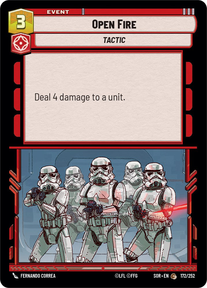 Open Fire (172/252) [Spark of Rebellion] | Arkham Games and Comics