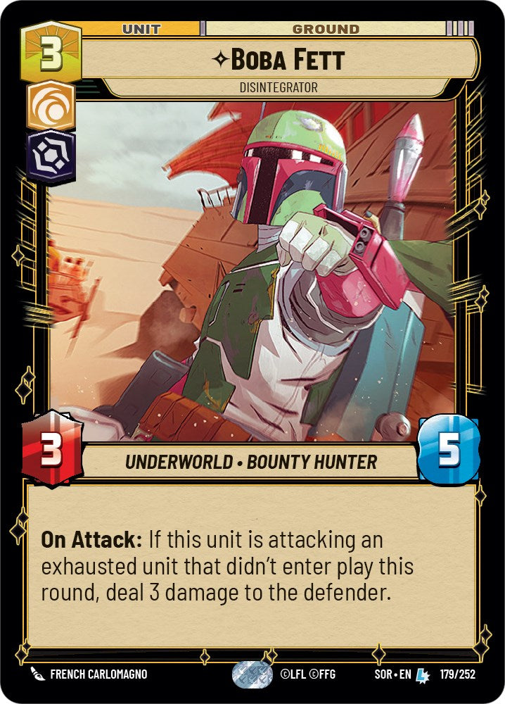 Boba Fett - Disintegrator (179/252) [Spark of Rebellion] | Arkham Games and Comics