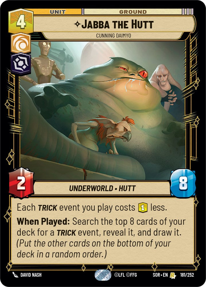 Jabba the Hutt - Cunning Daimyo (181/252) [Spark of Rebellion] | Arkham Games and Comics