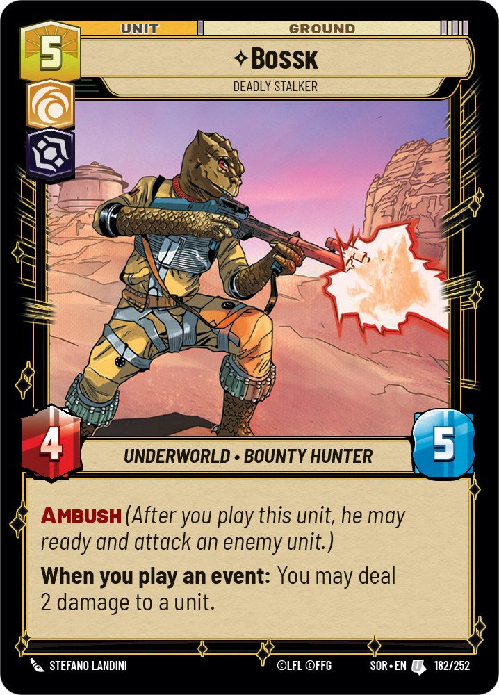 Bossk - Deadly Stalker (182/252) [Spark of Rebellion] | Arkham Games and Comics