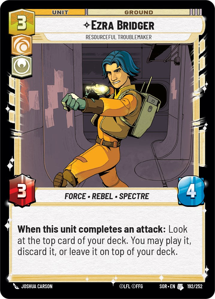 Ezra Bridger - Resourceful Troublemaker (192/252) [Spark of Rebellion] | Arkham Games and Comics