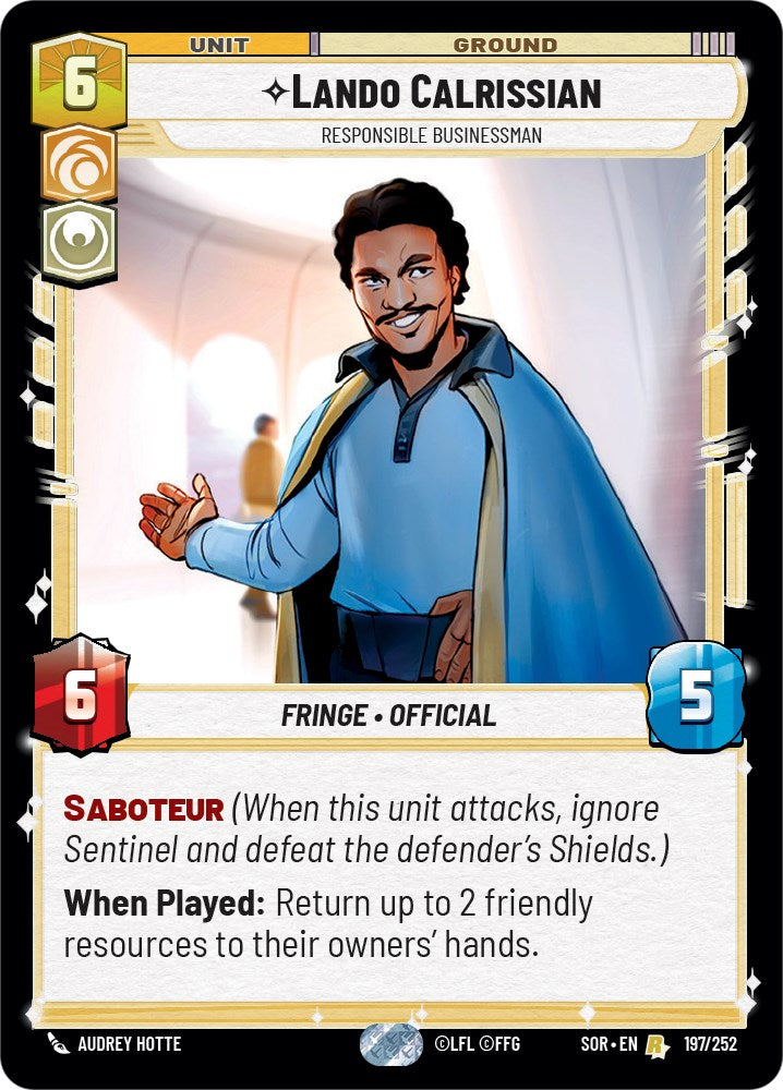 Lando Calrissian - Responsible Businessman (197/252) [Spark of Rebellion] | Arkham Games and Comics