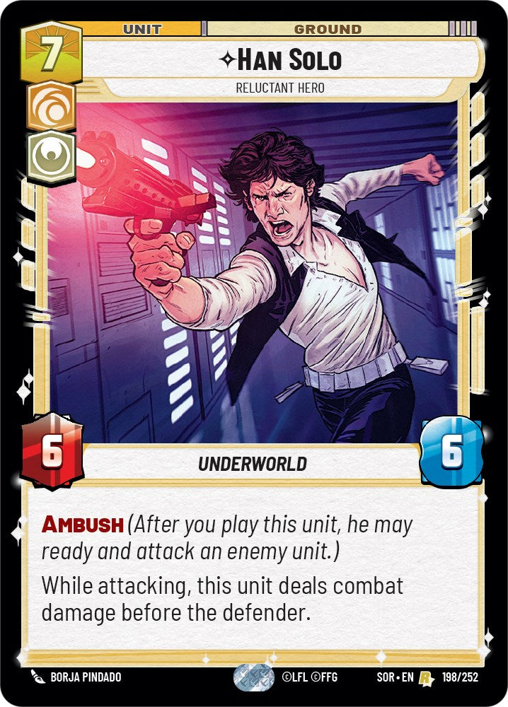 Han Solo - Relunctant Hero (198/252) [Spark of Rebellion] | Arkham Games and Comics