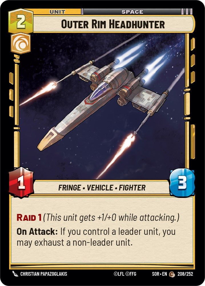 Outer Rim Headhunter (208/252) [Spark of Rebellion] | Arkham Games and Comics