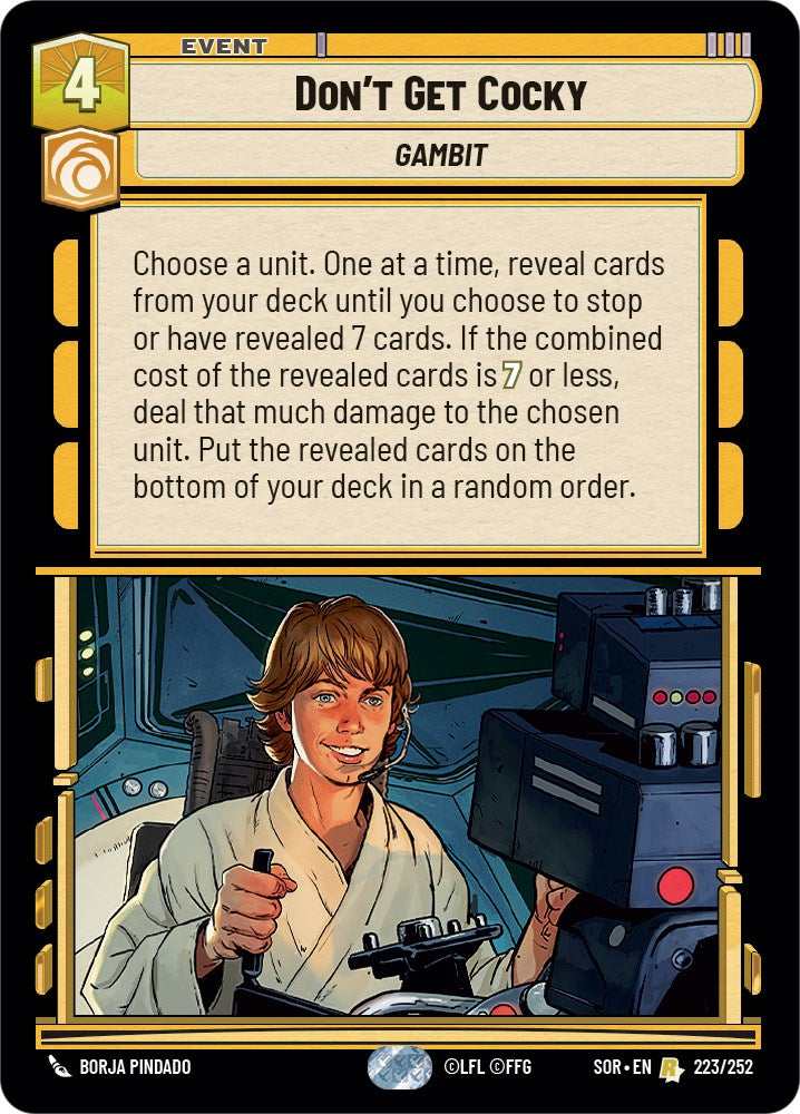 Don't Get Cocky (223/252) [Spark of Rebellion] | Arkham Games and Comics