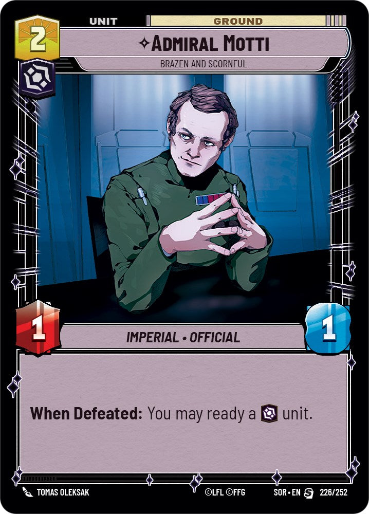 Admiral Motti - Brazen and Scornful (226/252) [Spark of Rebellion] | Arkham Games and Comics